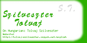 szilveszter tolvaj business card